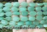 OVBS16 15 inches 10*14mm oval green aventurine gemstone beads wholesale