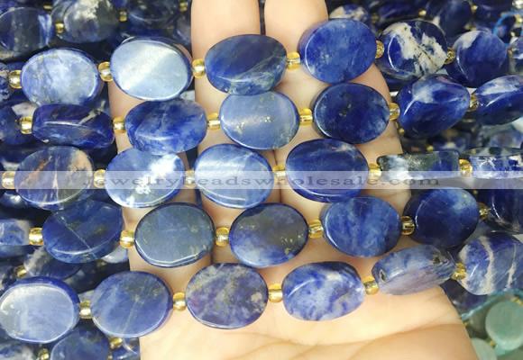 OVBS27 15 inches 13*18mm oval sodalite gemstone beads wholesale