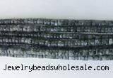 RBBS03 15 inches 2*4mm heishi black labradorite gemstone beads