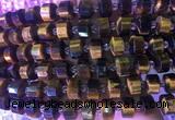 RBBS17 15 inches 8*12mm faceted wheel yellow tiger eye gemstone beads