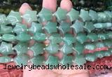 RGBS03 15 inches 16mm star green aventurine gemstone beads