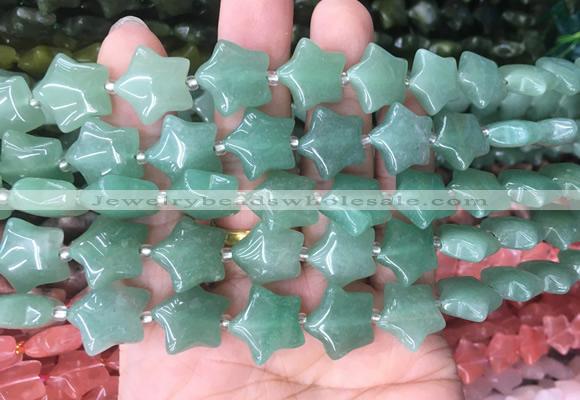 RGBS03 15 inches 16mm star green aventurine gemstone beads