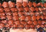 RGBS28 15 inches 16mm star red jasper gemstone beads wholesale