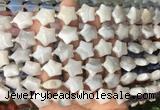 RGBS31 15 inches 16mm star white crazy lace agate gemstone beads