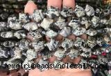 RGBS35 15 inches 16mm star black jasper gemstone beads wholesale