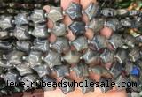 RGBS36 15 inches 16mm star coffee jasper gemstone beads wholesale