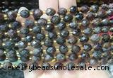 RIBS32 15 inches 6*8mm faceted rice red garnet gemstone beads