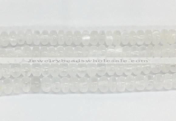 SEBS09 15 inches 5*8mm round selenite gemstone beads wholesale