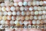 SSBS07 15 inches 8mm round sunstone beads wholesale