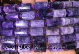 TBBS100 15 inches 10*14mm faceted tube lepidolite gemstone beads