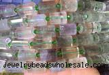 TBBS107 15 inches 10*14mm faceted tube green crystal gemstone beads