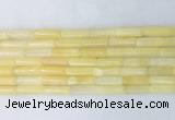 TBBS16 15 inches 4*13mm tube yellow jade gemstone beads