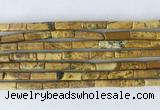 TBBS30 15 inches 4*13mm tube picture jasper gemstone beads