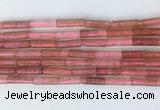 TBBS34 15 inches 4*13mm tube strawberry quartz gemstone beads