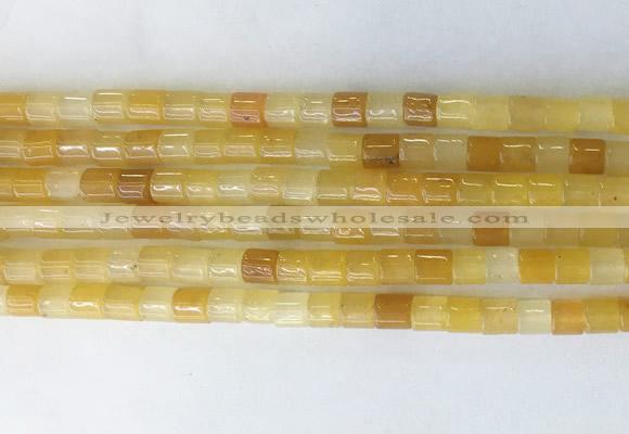 TBBS39 15 inches 3*5mm tube yellow aventurine gemstone beads