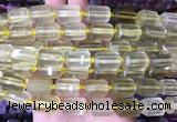 TBBS43 15 inches 12*16mm faceted tube lemon quartz beads wholesale