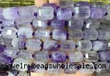 TBBS44 15 inches 12*16mm faceted tube amethyst beads wholesale