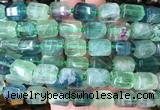 TBBS46 15 inches 12*16mm faceted tube fluorite beads wholesale