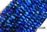 TEBS26 15 inches 4*6mm faceted rondelle blue tiger eye beads