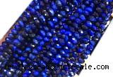 TEBS30 15 inches 4*6mm faceted rondelle blue tiger eye beads