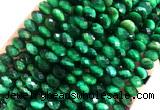 TEBS35 15 inches 5*8mm faceted rondelle green tiger eye beads