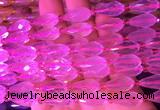 TRBS04 15 inches 8*16mm faceted teardrop rose quartz gemstone beads