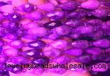 TRBS10 15 inches 8*16mm faceted teardrop lepidolite gemstone beads