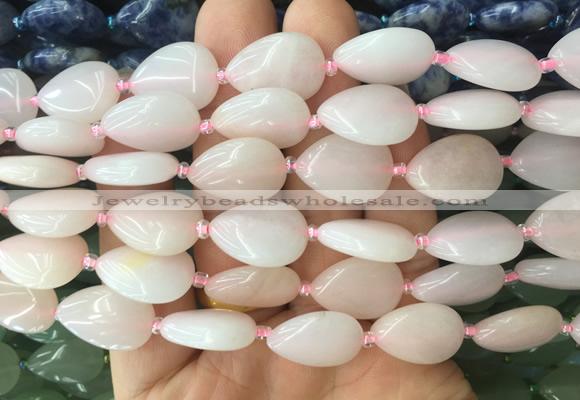 TRBS20 15 inches 13*18mm flat teardrop pink aventurine gemstone beads