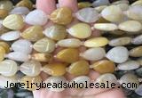 TRBS21 15 inches 13*18mm flat teardrop yellow aventurine gemstone beads