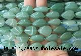 TRBS22 15 inches 13*18mm flat teardrop green aventurine gemstone beads