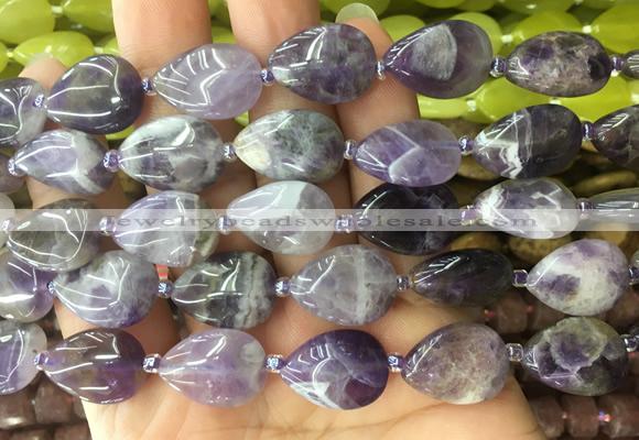 TRBS35 15 inches 13*18mm flat teardrop dogtooth amethyst gemstone beads