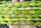 TRBS42 15 inches 13*18mm flat teardrop lemon jade gemstone beads