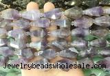 TRBS52 15 inches 11*22mm - 12*25mm faceted teardrop amethyst beads