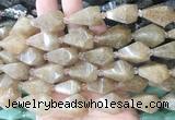 TRBS58 15 inches 11*22mm - 12*25mm faceted teardrop quartz beads