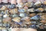 TRBS60 15 inches 11*22mm - 12*25mm faceted teardrop charoite beads