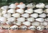 TRBS63 15 inches 11*22mm - 12*25mm faceted teardrop white opal beads